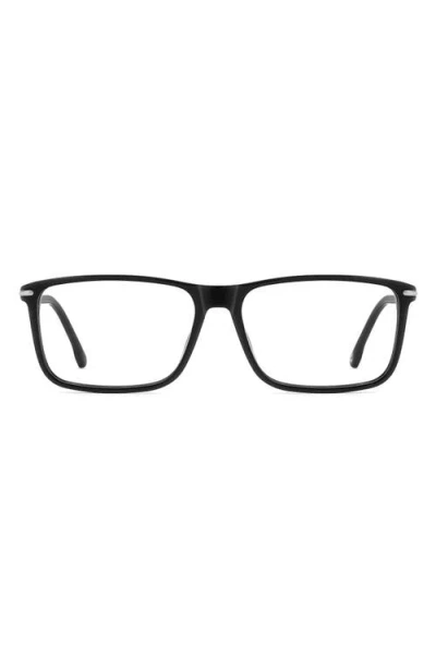 Carrera Eyewear 57mm Rectangular Optical Glasses In Black
