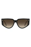 Carrera Eyewear 57mm Rectangular Sunglasses In Black