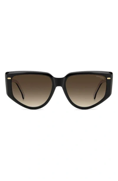Carrera Eyewear 57mm Rectangular Sunglasses In Black