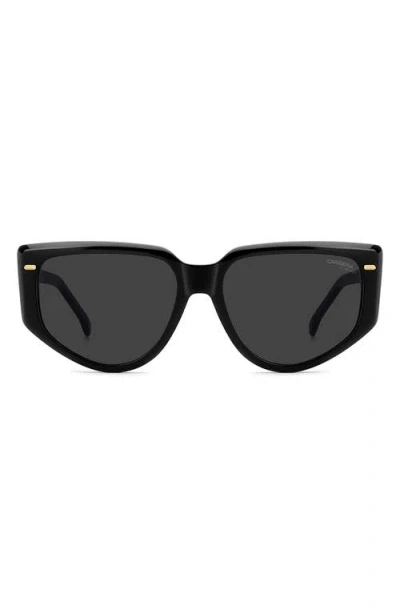 Carrera Eyewear 57mm Rectangular Sunglasses In Black