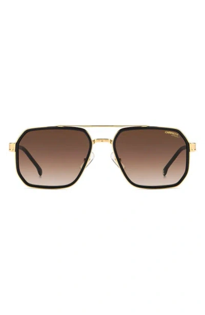 Carrera Eyewear 58mm Gradient Rectangular Sunglasses In Brown