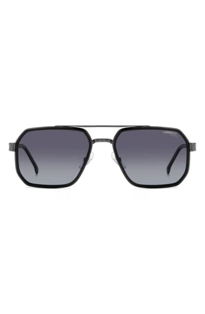 Carrera Eyewear 58mm Polarized Rectangular Sunglasses In Black