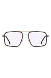 Carrera Eyewear 58mm Rectangular Optical Glasses In Black