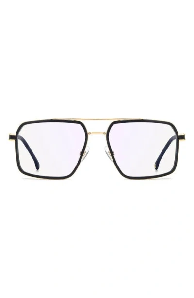 Carrera Eyewear 58mm Rectangular Optical Glasses In Black