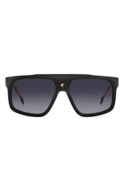 Carrera Eyewear 59mm Flat Top Sunglasses In Matte Black/grey Shaded