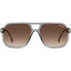 Carrera Eyewear 59mm Rectangular Sunglasses In Grey/brown Gradient
