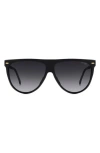 Carrera Eyewear 60mm Gradient Flat Top Sunglasses In Black/dark Grey Sf