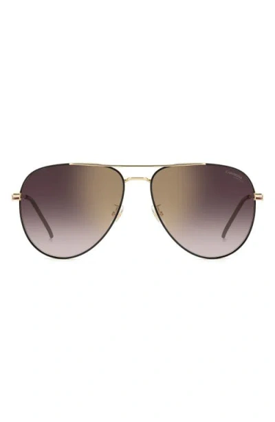 Carrera Eyewear 60mm Gradient Pilot Sunglasses In Black
