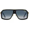 Carrera Eyewear 60mm Gradient Rectangular Sunglasses In Black White/dark Blue