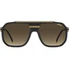 Carrera Eyewear 60mm Rectangular Flat Top Sunglasses