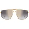 Carrera Eyewear 61mm Gradient Geometric Square Sunglasses In Grey/grey Sf Gd Sp