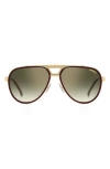 Carrera Eyewear 61mm Gradient Pilot Sunglasses
