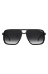 Carrera Eyewear 61mm Gradient Rectangular Sunglasses In Metallic