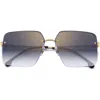 Carrera Eyewear 61mm Rimless Rectangular Sunglasses In Brown