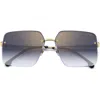 Carrera Eyewear 61mm Rimless Rectangular Sunglasses In Light Gold/brown Havana