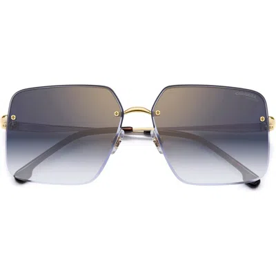 Carrera Eyewear 61mm Rimless Rectangular Sunglasses In Light Gold/brown Havana