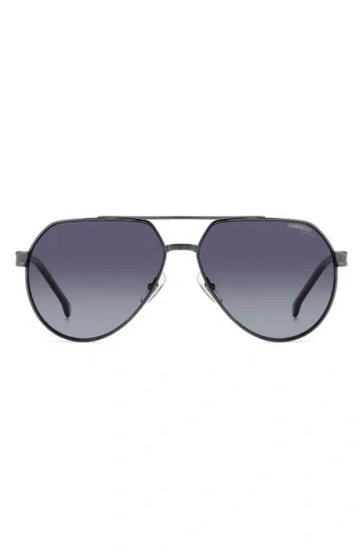 Carrera Eyewear 62mm Gradient Aviator Sunglasses In Dark Ruthen/gray Polar
