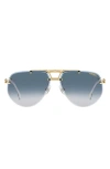 Carrera Eyewear 63mm Gradient Oversize Rectangular Sunglasses In Gold