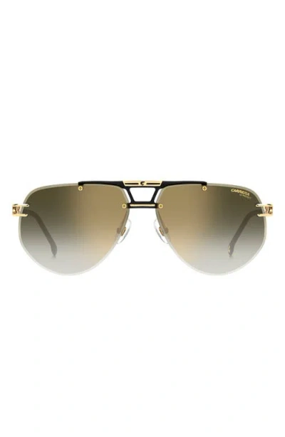 Carrera Eyewear 63mm Gradient Oversize Rectangular Sunglasses In Gold