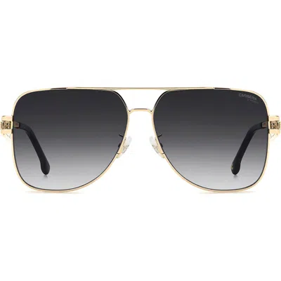 Carrera Eyewear 63mm Oversize Square Sunglasses In Gold