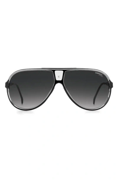 Carrera Eyewear 63mm Polarized Aviator Sunglasses In Black