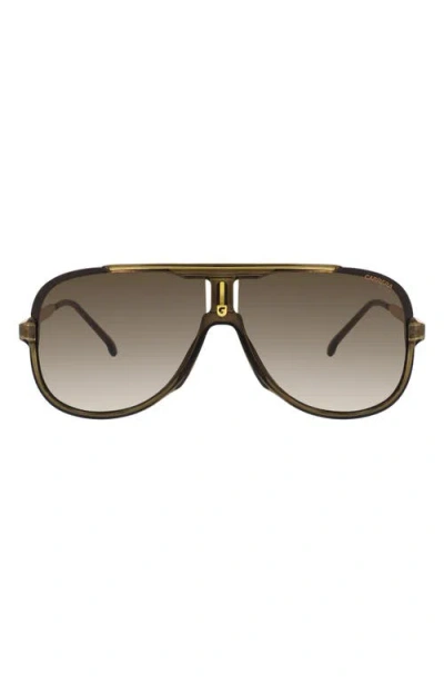 Carrera Eyewear 64mm Gradient Oversize Aviator Sunglasses In Brown/ Brown Sf