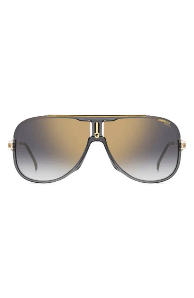 Carrera Eyewear 64mm Oversize Aviator Sunglasses In Grey