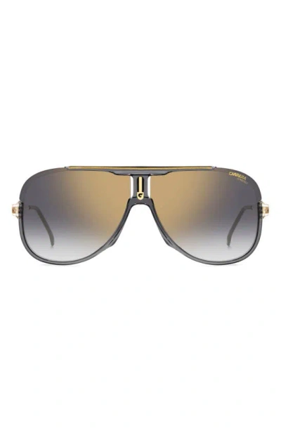 Carrera Eyewear 64mm Oversize Aviator Sunglasses In Gray