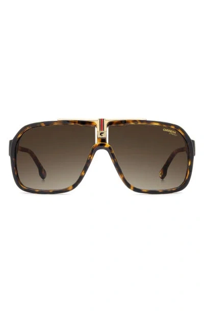 Carrera Eyewear 64mm Oversize Gradient Navigator Sunglasses In Brown