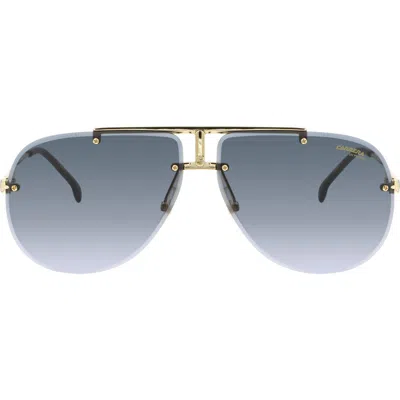 Carrera Eyewear 65mm Gradient Oversize Aviator Sunglasses In Black Gold/dark Grey Sf