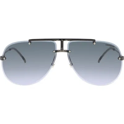 Carrera Eyewear 65mm Gradient Oversize Aviator Sunglasses In Dark Ruth Gray/dark Grey Sf