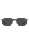 Carrera Eyewear 65mm Oversize Rectangular Sunglasses In Gray