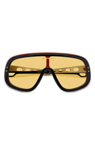 Carrera Eyewear 99mm Flaglab 17 99mm Shield Sunglasses In Yellow