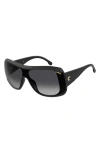 Carrera Eyewear 99mm Gradient Shield Sunglasses In Black/grey Shaded