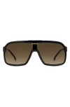 Carrera Eyewear 99mm Oversize Rectangular Sunglasses In Brown