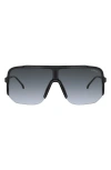 Carrera Eyewear 99mm Oversize Shield Sunglasses In Black Grey/ Dark Grey Sf