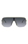 Carrera Eyewear 99mm Oversize Shield Sunglasses In Grey/dark Grey Sf