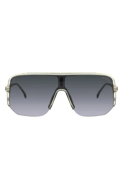 Carrera Eyewear 99mm Oversize Shield Sunglasses In Grey/dark Grey Sf
