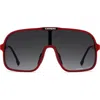 Carrera Eyewear C Sport 99mm Gradient Shield Sunglasses In Red