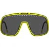 Carrera Eyewear C Sport 99mm Mask Shield Sunglasses In Yellow Black/grey