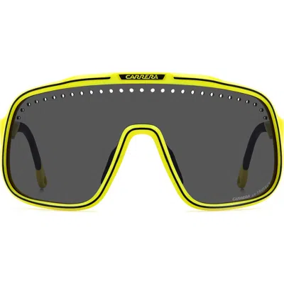 Carrera Eyewear C Sport 99mm Mask Shield Sunglasses In Yellow Black/grey