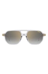 Carrera Eyewear Carrera 54mm Rectangular Sunglasses In Gray