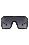 Carrera Eyewear Flaglab 15 99mm Shield Sunglasses In Matte Black/grey Shaded