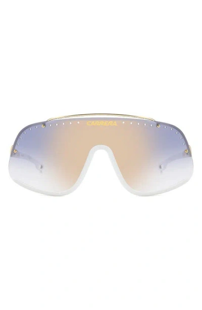 Carrera Eyewear Flaglab 16 99mm Shield Sunglasses In Gold