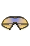 Carrera Eyewear Special Edition C Sport 99mm Mask Sunglasses In Matte Black Gold/yellow
