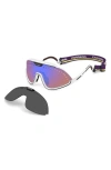 Carrera Eyewear Special Edition C Sport 99mm Mask Sunglasses In Matte White/blue ml Hc