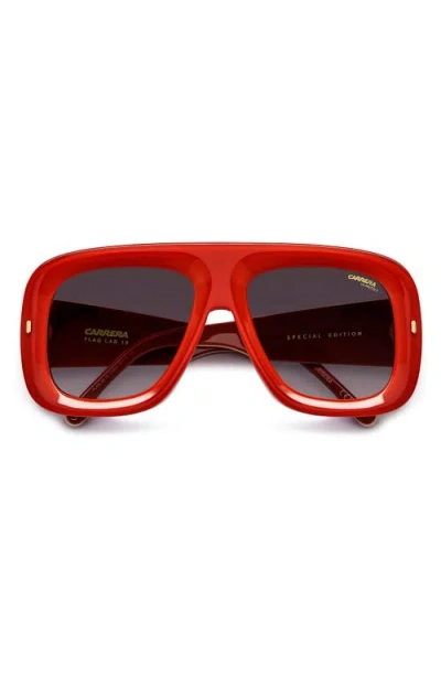 Carrera Eyewear Special Edition Flaglab 18 57mm Gradient Square Shield Sunglasses