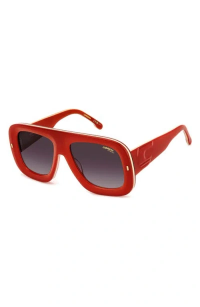 Carrera Eyewear Special Edition Flaglab 18 57mm Gradient Square Shield Sunglasses In Red