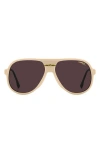 Carrera Eyewear Sport 59mm Pilot Sunglasses In Beige/mauve