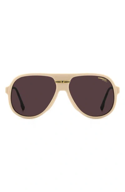 Carrera Eyewear Sport 59mm Pilot Sunglasses In Beige/mauve